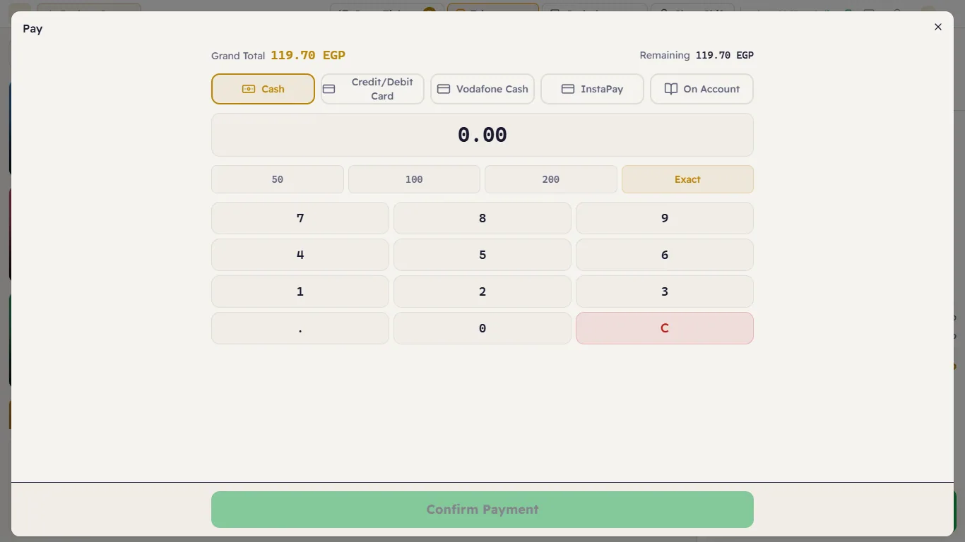 The payment window